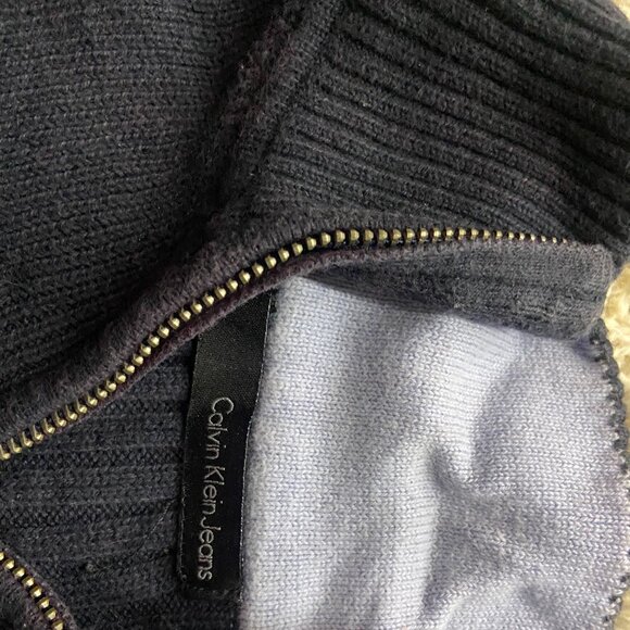 Calvin Klein 1/4 Zip Logo Sweater - Picture 3 of 3